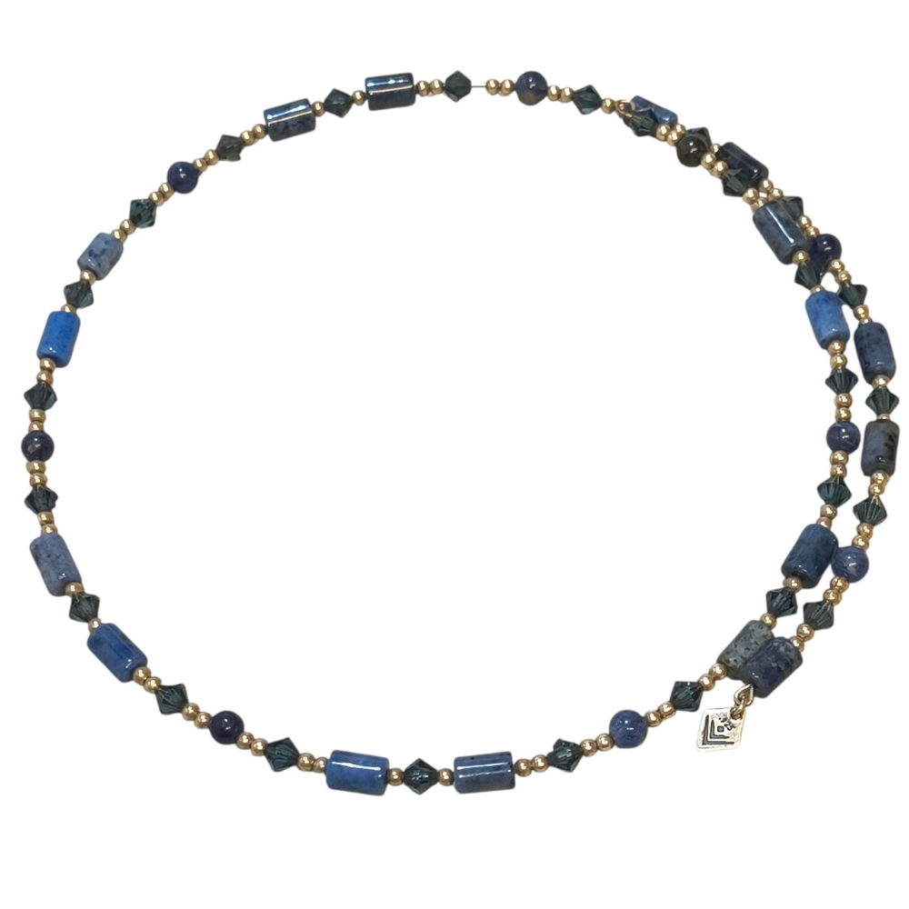 Silpada N1090 Montana Blue Sodalite Crystal Sterling Silver Choker Necklace